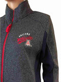 Arizona Wildcats GFS Damen Marineblaue ls-Jacke mit durchgehendem Reißverschluss und Reißverschlusstaschen (M) – sportlich