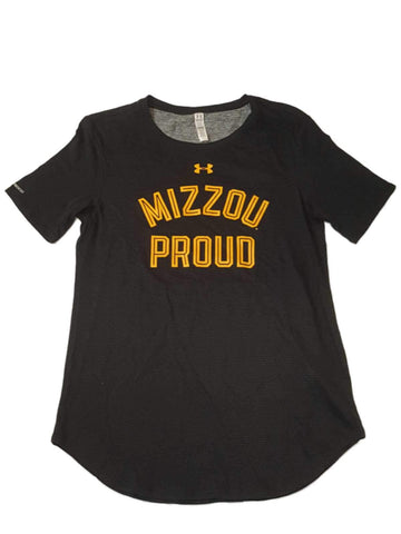 Shop Missouri Tigers Under Armour Heatgear WOMENS "Mizzou Proud" SS Scoop T-Shirt (M) - Sporting Up