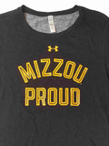 Missouri Tigers Under Armour Heatgear WOMENS "Mizzou Proud" SS Scoop T-Shirt (M) - Sporting Up