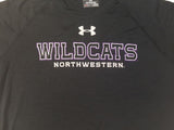 Northwestern wildcats under armour heatgear camiseta negra holgada con mangas para hombre (l) - sporting up