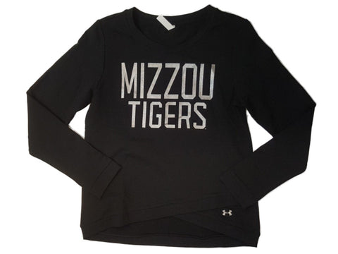 Missouri Tigers Under Armour Coldgear Damen-Sweatshirt mit Rundhalsausschnitt in Schwarz (M) – sportlich