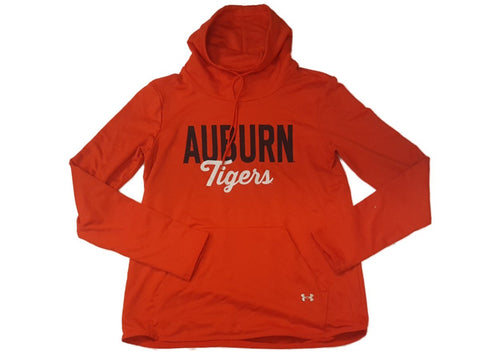 Auburn Tigers Under Armour Coldgear WOMENS Orange Funnel Neck Sweatshirt (S) - Sporting Up