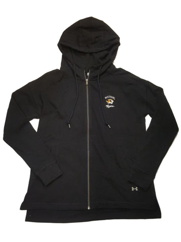 Missouri Tigers Under Armour Coldgear chaqueta con capucha negra con cremallera completa para mujer (m) - sporting up