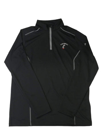 Shop Cincinnati Bearcats Under Armour UA Black Loose 1/4 Zip Long Sleeve Pullover (L) - Sporting Up