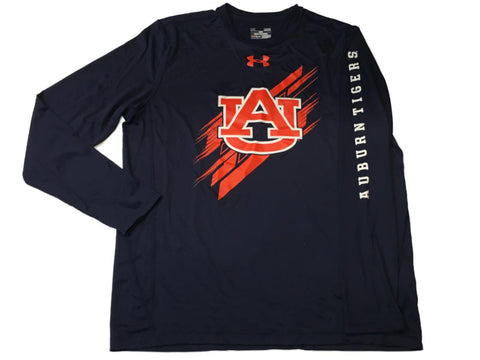 Camiseta holgada de manga larga de Auburn Tigers Under Armour UA Navy Heatgear (l) - sporting up