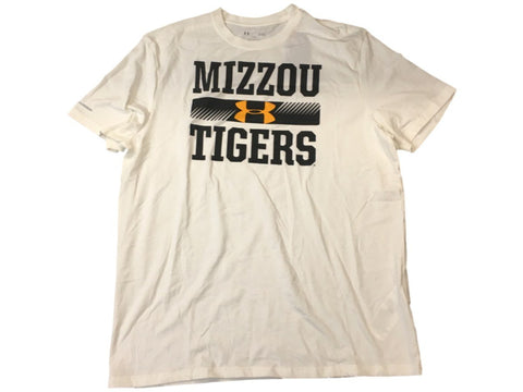 Camiseta de rendimiento ultra suave blanca under armour heatgear de los tigres de missouri (l) - sporting up