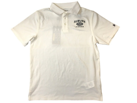 Shop Auburn Tigers Under Armour Heatgear YOUTH White 3 Button Golf Polo T-Shirt (M) - Sporting Up