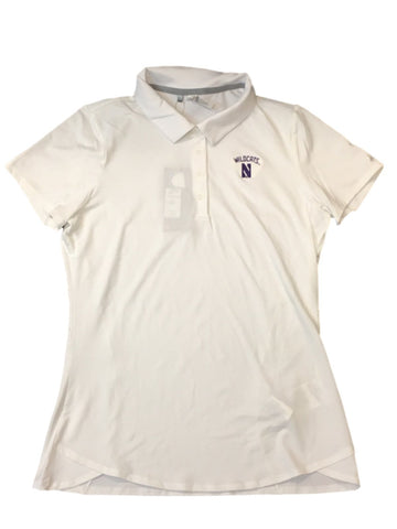Handla nordvästra vildkatter under amour heatgear vit golfpolo t-shirt för damer (m) - sportig