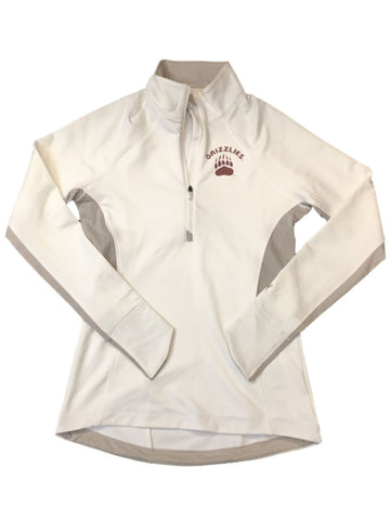 Shop Montana Grizzlies Under Armour Coldgear WOMENS White 1/2 Zip Pullover Jacket (S) - Sporting Up