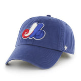 Montreal Expos 47 Brand Blue Clean Up Slouch Relax Adjustable Strap Hat Cap - Sporting Up