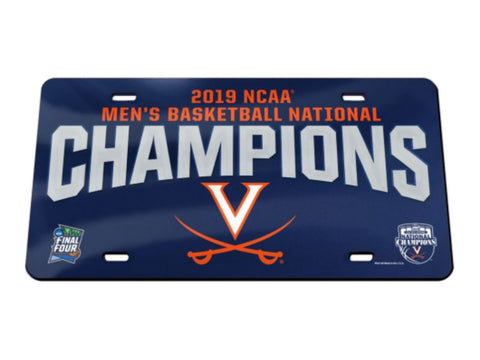 Shop Virginia Cavaliers 2019 NCAA Basketball National Champions Mirror License Plate - Sporting Up