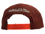 Miami Heat Mitchell & Ness Red & Orange Flat Bill Adj Snapback Hat Cap - Sporting Up