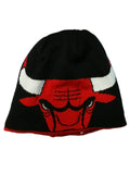 Chicago Bulls Adidas "Bulls" Acrylic Knit Reversible Skull Beanie Hat Cap - Sporting Up