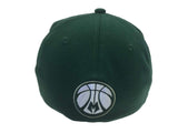 Milwaukee Bucks Adidas Green Basketball Logo Flexfit Flat Bill Hat Cap (S/M) - Sporting Up