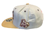 Mississippi State Bulldogs Adidas Gray Structured Snapback Flat Bill Hat Cap - Sporting Up