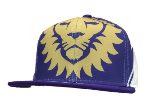 Orlando City SC Adidas Purple Large Logo Structured Snapback Flat Bill Hat Cap - Sporting Up