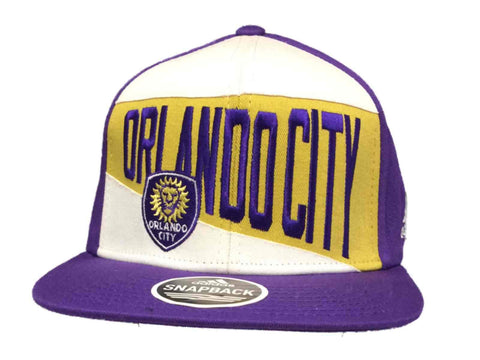 Orlando City SC adidas lila-weiß strukturierte Snapback-Flat-Bill-Mütze – sportlich