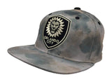 Orlando City SC Adidas Green Brown Paint Splatter Fitted Flat Bill Hat Cap (S/M) - Sporting Up