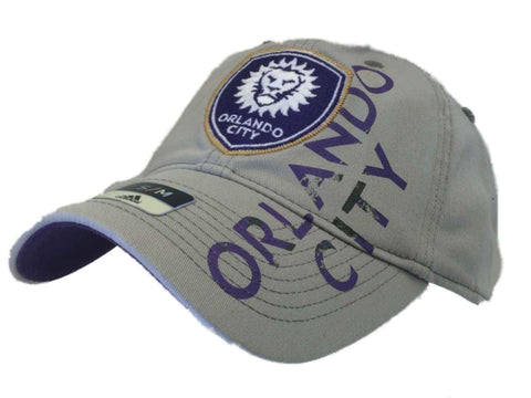 Orlando City SC Adidas Light Gray Flexfit Superflex Slouch Hat Cap (S/M) - Sporting Up