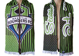 Seattle Sounders FC Adidas Womens Reversible Polka Dot Scarf (58.5" x 7.25") - Sporting Up