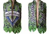 Seattle Sounders FC Adidas Womens Floral Reversible Knit Scarf (55" x 7.5") - Sporting Up