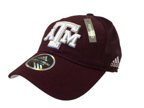 Shop Texas A&M Aggies Adidas Maroon Climalite Mesh Flexfit Fitmax 70 Hat Cap (S/M) - Sporting Up