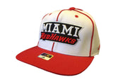 Miami University Redhawks Adidas White Flexfit Fitmax 70 Flat Bill Hat Cap (S/M) - Sporting Up