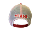 Miami University Redhawks Adidas Red White Mesh Adjustable Snapback Hat Cap - Sporting Up