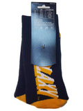 Los Angeles Galaxy Adidas Navy & Yellow "LA Galaxy" Logo Men's Crew Socks (L) - Sporting Up