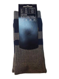 Los Angeles Galaxy Adidas Charcoal Gray with Navy Stripes Men's Crew Socks (L) - Sporting Up
