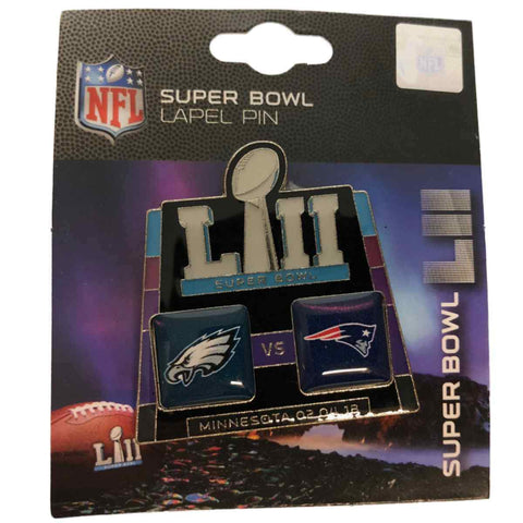 Shop Philadelphia Eagles New England Patriots 2018 Super Bowl 52 LII PSG Dueling Pin - Sporting Up
