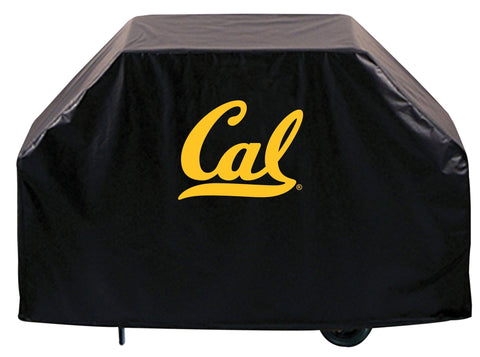 California Golden Bears HBS schwarze robuste Vinyl-Grillabdeckung für den Außenbereich – sportlich