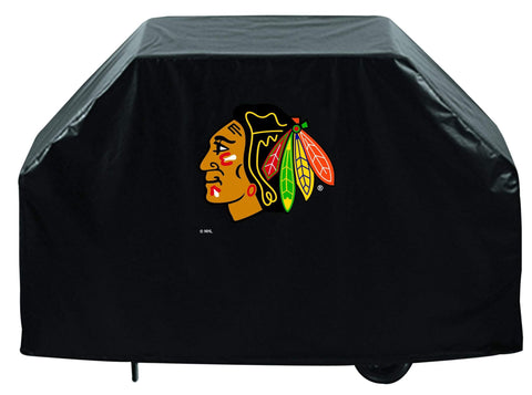 Chicago blackhawks hbs svart utomhus kraftigt andningsbart vinyl bbq grillskydd - sportigt