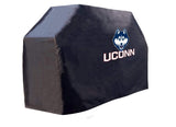 Uconn huskies hbs cubierta negra para parrilla de barbacoa de vinilo transpirable resistente para exteriores - sporting up