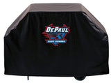 DePaul Blue Demons HBS Black Outdoor Heavy Duty Breathable Vinyl BBQ Grill Cover - Sporting Up