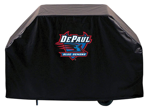 Shop DePaul Blue Demons HBS Black Outdoor Heavy Duty Breathable Vinyl BBQ Grill Cover - Sporting Up