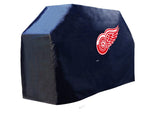 Cubierta para parrilla de barbacoa de vinilo transpirable resistente al aire libre negra Detroit Red Wings HBS - Sporting Up