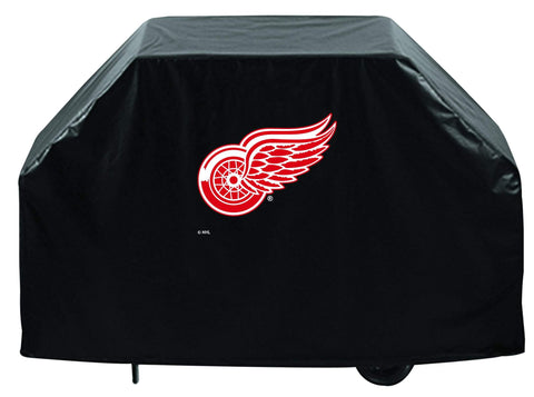 Compre cubierta para parrilla de barbacoa de vinilo transpirable resistente al aire libre negra de Detroit Red Wings HBS - sporting up