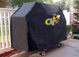 Georgia tech gula jackor hbs svart utomhus tung vinyl bbq grill överdrag - sporting up