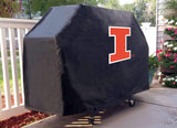 Illinois Fighting Illini HBS Black Outdoor Heavy Duty Vinyl BBQ Grill Cover - Sporting Up