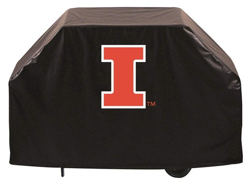 Shop Illinois Fighting Illini HBS Black Outdoor Heavy Duty Vinyl BBQ Grill Cover - Sporting Up