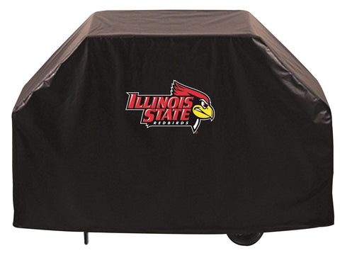 Cubierta para parrilla de barbacoa de vinilo resistente para exteriores, color negro, Illinois State Redbirds hbs, Sporting Up
