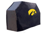 Iowa Hawkeyes HBS Black Outdoor Heavy Duty Breathable Vinyl BBQ Grill Cover - Sporting Up