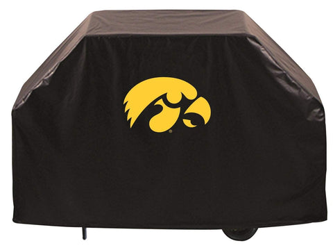 Iowa hawkeyes hbs noir extérieur robuste respirant vinyle barbecue couverture - sporting up
