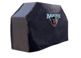 Maine Black Bears HBS schwarze Outdoor-Grillabdeckung aus robustem, atmungsaktivem Vinyl – sportlich