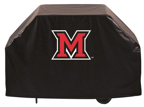 Miami university redhawks hbs black outdoor heavy duty vinyl bbq grillskydd - sportigt