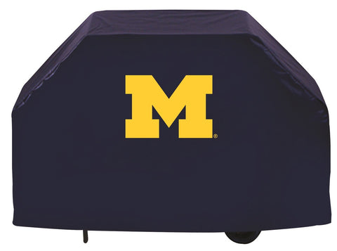 Michigan Wolverines HBS Navy Outdoor Heavy Duty Breathable Vinyl BBQ Grill Cover - Sporting Up