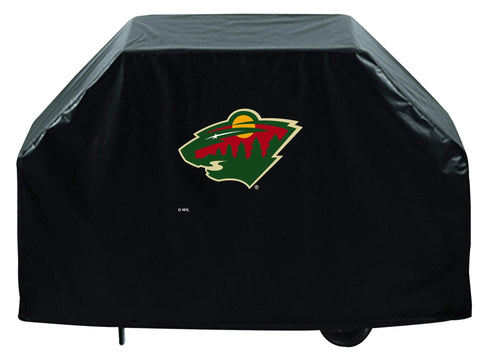 Minnesota Wild HBS Black Outdoor Heavy Duty Breathable Vinyl BBQ Grill Cover - Sporting Up