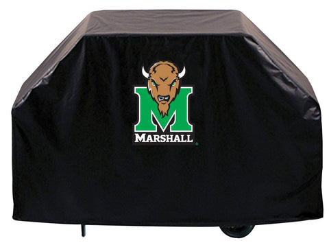 Shop Marshall Thundering Herd HBS Black Outdoor Heavy Duty Vinyl BBQ Grill Cover - Sporting Up