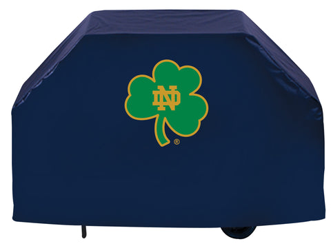 Notre Dame Fighting Irish HBS Navy Outdoor Shamrock Vinyl BBQ Grill Cover - Sporting Up